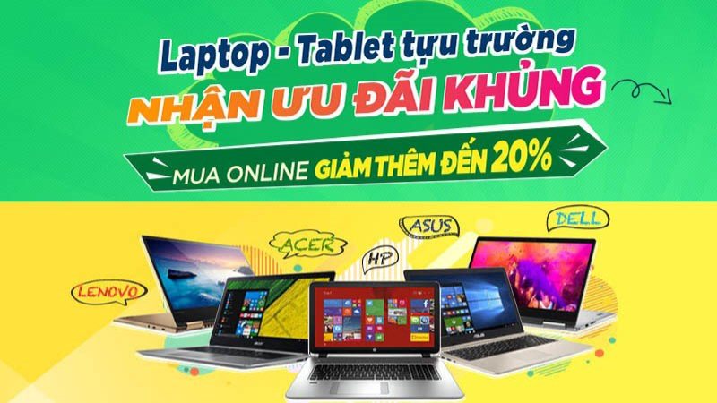 Khuyến mại laptop mùa tựu trường