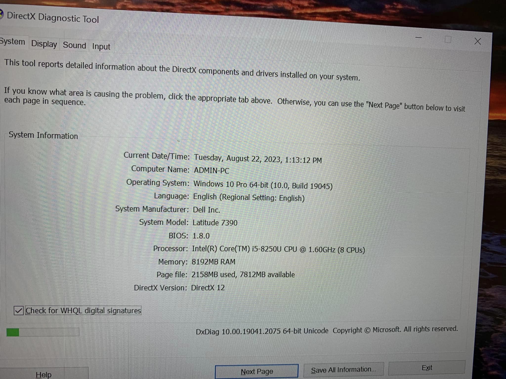 Dell Latitude 7390 I5-8265u Ram 8G Ssd 256G